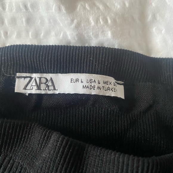 Zara Black Ribbed Tube Top - Picture 3 of 3